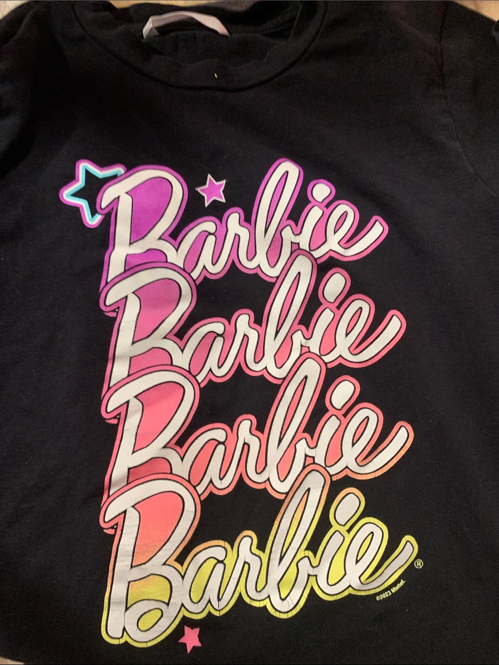 Urban Planet Black Barbie Gradient Graphic Tee